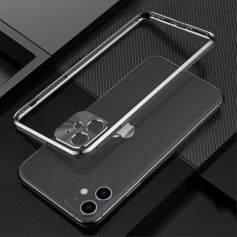 Funda Bumper Lujo Marco de Aluminio Carcasa N01 para Apple iPhone 12 Mini Negro