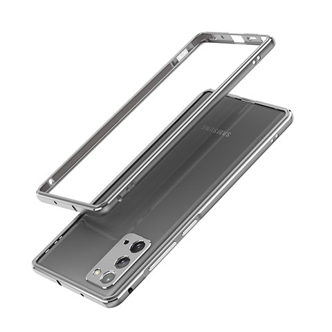Funda Bumper Lujo Marco de Aluminio Carcasa N03 para Samsung Galaxy Note 20 5G Gris