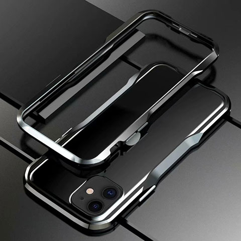 Funda Bumper Lujo Marco de Aluminio Carcasa para Apple iPhone 11 Negro