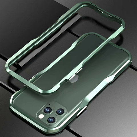 Funda Bumper Lujo Marco de Aluminio Carcasa para Apple iPhone 11 Pro Verde