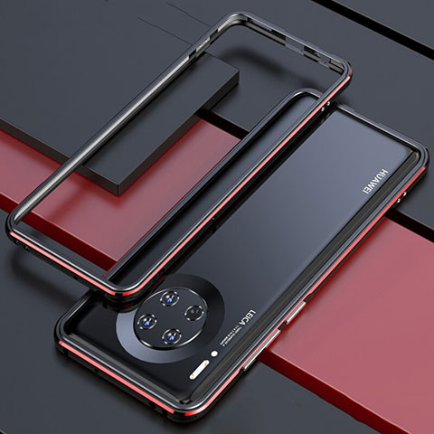 Funda Bumper Lujo Marco de Aluminio Carcasa para Huawei Mate 30 Pro 5G Rojo
