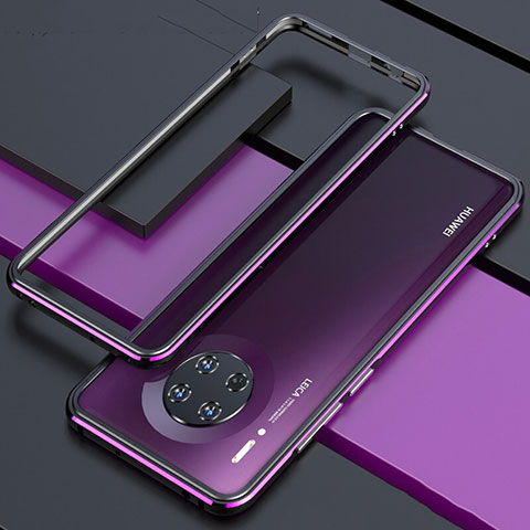 Funda Bumper Lujo Marco de Aluminio Carcasa para Huawei Mate 30E Pro 5G Morado