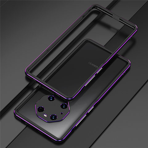 Funda Bumper Lujo Marco de Aluminio Carcasa para Huawei Mate 40E Pro 5G Morado