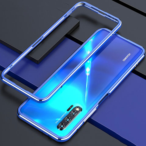 Funda Bumper Lujo Marco de Aluminio Carcasa para Huawei Nova 6 5G Azul