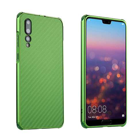 Funda Bumper Lujo Marco de Aluminio Carcasa para Huawei P20 Pro Verde