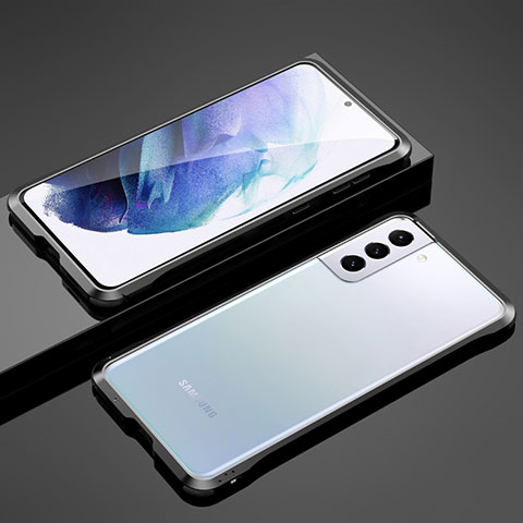 Funda Bumper Lujo Marco de Aluminio Carcasa para Samsung Galaxy S21 5G Negro