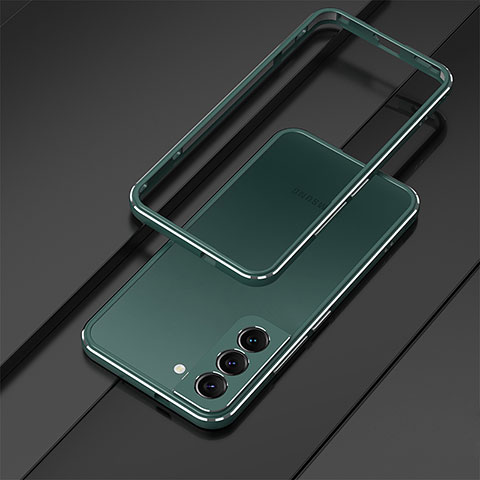 Funda Bumper Lujo Marco de Aluminio Carcasa para Samsung Galaxy S21 FE 5G Verde