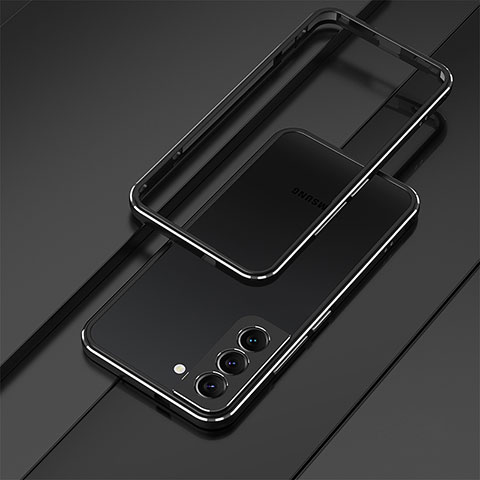 Funda Bumper Lujo Marco de Aluminio Carcasa para Samsung Galaxy S22 Plus 5G Negro