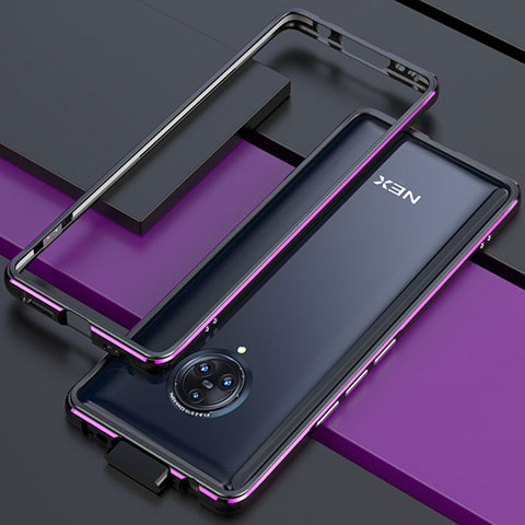 Funda Bumper Lujo Marco de Aluminio Carcasa para Vivo Nex 3 Morado