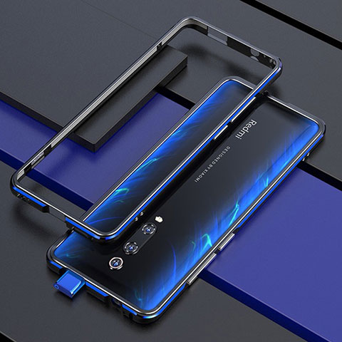 Funda Bumper Lujo Marco de Aluminio Carcasa para Xiaomi Mi 9T Pro Azul y Negro