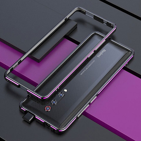 Funda Bumper Lujo Marco de Aluminio Carcasa para Xiaomi Mi 9T Pro Morado