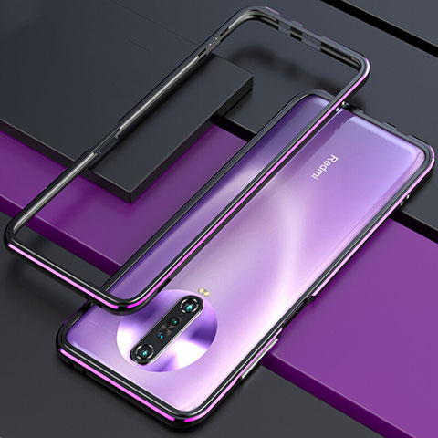 Funda Bumper Lujo Marco de Aluminio Carcasa para Xiaomi Redmi K30 5G Morado