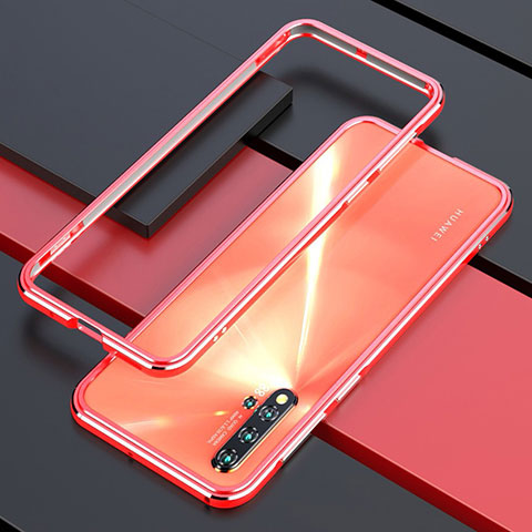 Funda Bumper Lujo Marco de Aluminio Carcasa T01 para Huawei Nova 5 Pro Naranja