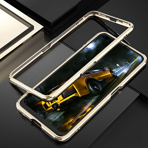 Funda Bumper Lujo Marco de Aluminio Carcasa T01 para Realme X50 Pro 5G Oro