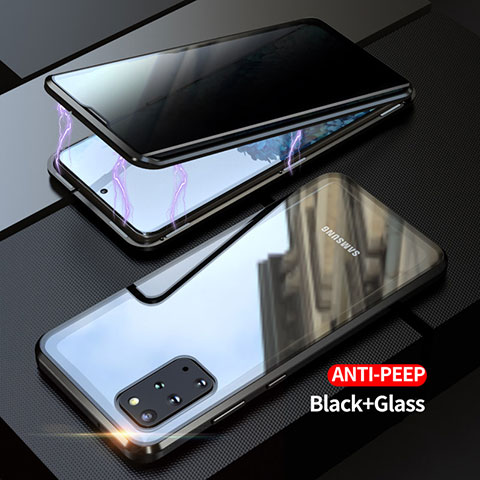Funda Bumper Lujo Marco de Aluminio Espejo 360 Grados Carcasa LK1 para Samsung Galaxy S20 Plus Negro