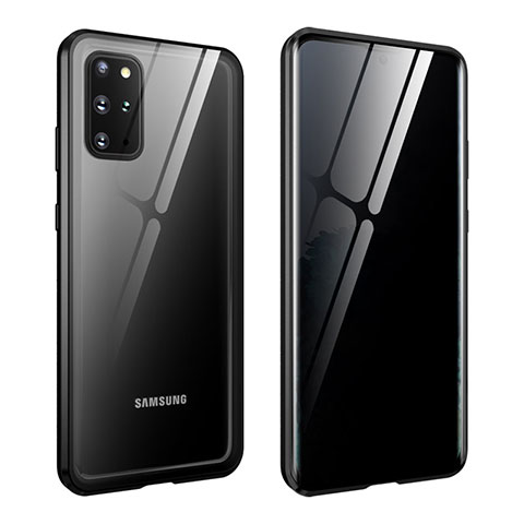 Funda Bumper Lujo Marco de Aluminio Espejo 360 Grados Carcasa LK2 para Samsung Galaxy S20 Plus 5G Negro