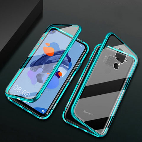 Funda Bumper Lujo Marco de Aluminio Espejo 360 Grados Carcasa M01 para Huawei Nova 5z Verde