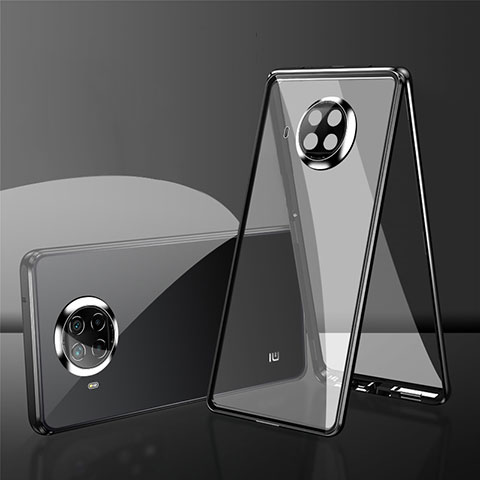 Funda Bumper Lujo Marco de Aluminio Espejo 360 Grados Carcasa P01 para Xiaomi Mi 10i 5G Negro