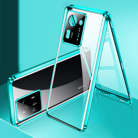 Funda Bumper Lujo Marco de Aluminio Espejo 360 Grados Carcasa P01 para Xiaomi Mi Mix 4 5G Verde