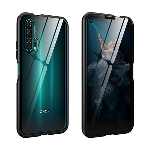 Funda Bumper Lujo Marco de Aluminio Espejo 360 Grados Carcasa para Huawei Honor 20 Pro Negro