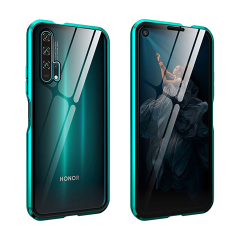 Funda Bumper Lujo Marco de Aluminio Espejo 360 Grados Carcasa para Huawei Honor 20 Pro Verde