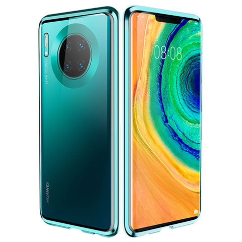 Funda Bumper Lujo Marco de Aluminio Espejo 360 Grados Carcasa para Huawei Mate 30 Pro Verde