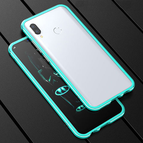 Funda Bumper Lujo Marco de Aluminio Espejo 360 Grados Carcasa para Huawei Nova 3i Cian