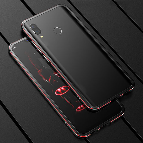 Funda Bumper Lujo Marco de Aluminio Espejo 360 Grados Carcasa para Huawei Nova 3i Rojo y Negro