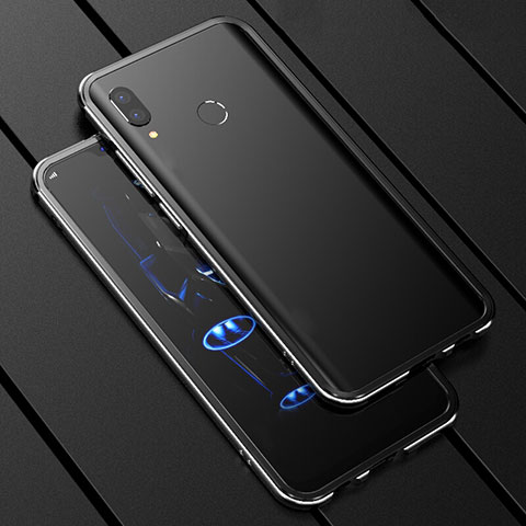 Funda Bumper Lujo Marco de Aluminio Espejo 360 Grados Carcasa para Huawei P Smart+ Plus Negro