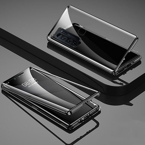 Funda Bumper Lujo Marco de Aluminio Espejo 360 Grados Carcasa para Vivo Y50 Negro