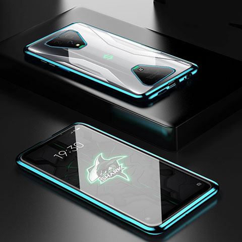 Funda Bumper Lujo Marco de Aluminio Espejo 360 Grados Carcasa para Xiaomi Black Shark 3 Verde