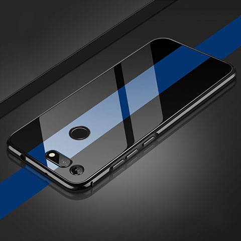 Funda Bumper Lujo Marco de Aluminio Espejo 360 Grados Carcasa T01 para Huawei Honor V20 Azul