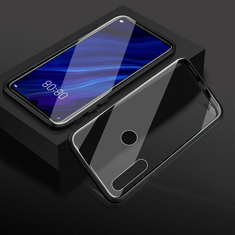 Funda Bumper Lujo Marco de Aluminio Espejo 360 Grados Carcasa T05 para Huawei Honor 20 Lite Negro