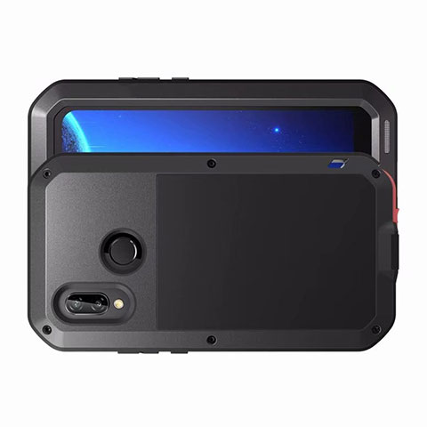 Funda Bumper Lujo Marco de Aluminio Espejo Carcasa para Huawei P20 Lite Negro