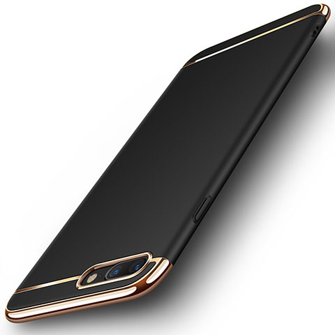 Funda Bumper Lujo Marco de Metal y Plastico F01 para Apple iPhone 8 Plus Negro