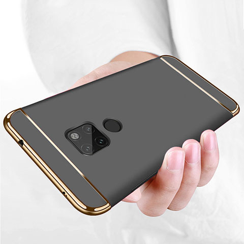 Funda Bumper Lujo Marco de Metal y Plastico para Huawei Mate 20 Negro