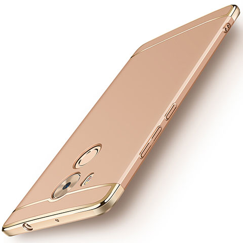 Funda Bumper Lujo Marco de Metal y Plastico para Huawei Mate 8 Oro