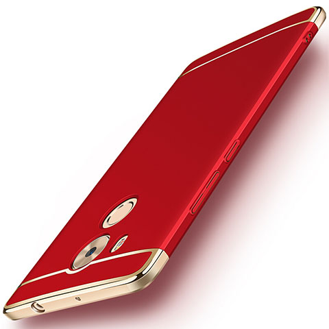 Funda Bumper Lujo Marco de Metal y Plastico para Huawei Mate 8 Rojo