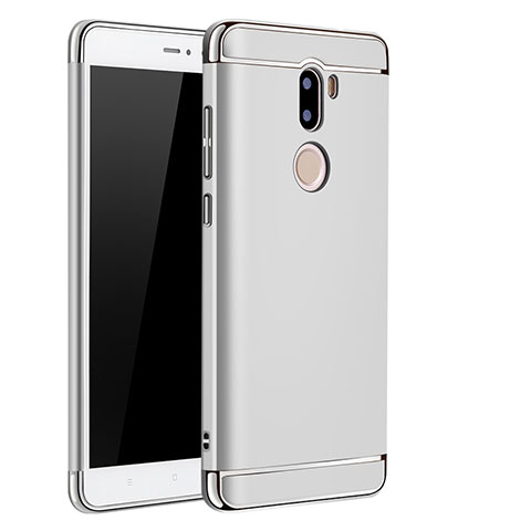 Funda Bumper Lujo Marco de Metal y Plastico para Xiaomi Mi 5S Plus Plata