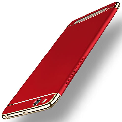Funda Bumper Lujo Marco de Metal y Plastico para Xiaomi Redmi 5A Rojo