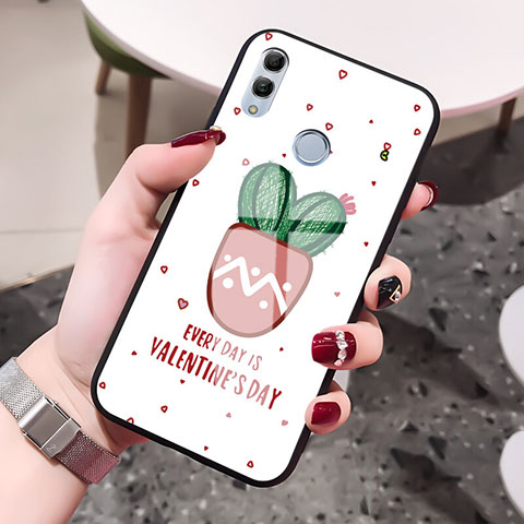 Funda Bumper Silicona Espejo Amor Corazon Love Carcasa para Huawei Honor 10 Lite Blanco