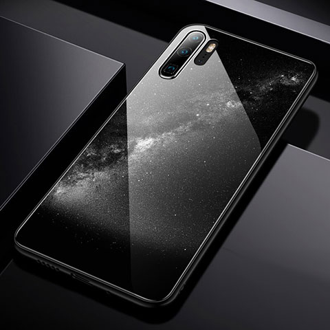 Funda Bumper Silicona Espejo Estrellado Carcasa para Huawei P30 Pro New Edition Gris Oscuro