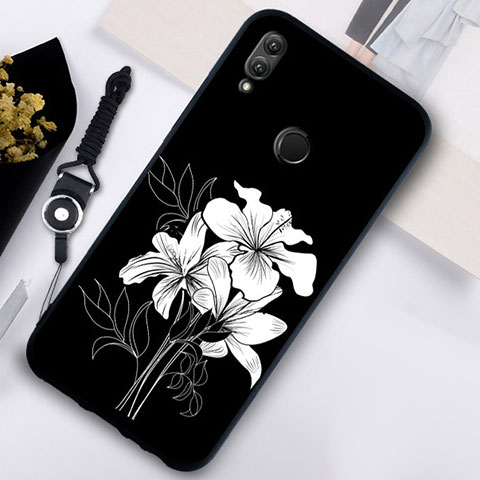 Funda Bumper Silicona Espejo Flores Carcasa S02 para Huawei Honor 10 Lite Blanco