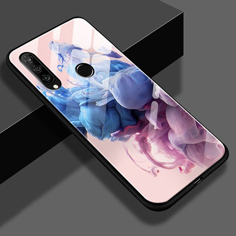 Funda Bumper Silicona Espejo Patron de Moda Carcasa para Huawei Nova 4e Rosa