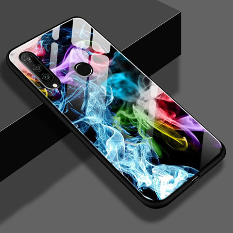 Funda Bumper Silicona Espejo Patron de Moda Carcasa S01 para Huawei P30 Lite Multicolor