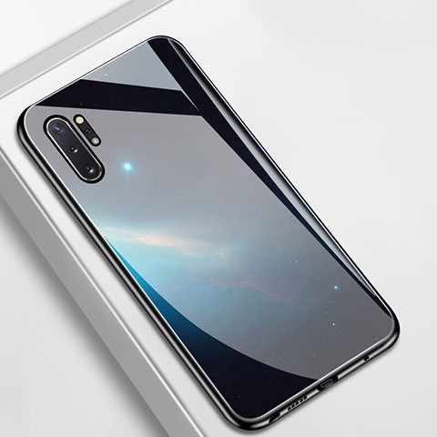 Funda Bumper Silicona Gel Espejo Estrellado Carcasa para Samsung Galaxy Note 10 Plus 5G Negro