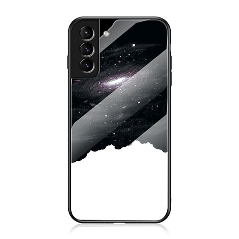 Funda Bumper Silicona Gel Espejo Estrellado Carcasa para Samsung Galaxy S22 5G Blanco