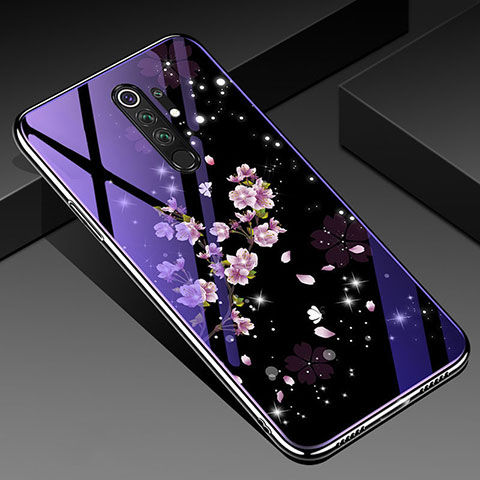 Funda Bumper Silicona Gel Espejo Flores Carcasa K01 para Xiaomi Redmi Note 8 Pro Multicolor