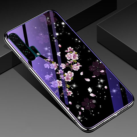 Funda Bumper Silicona Gel Espejo Flores Carcasa K02 para Huawei Honor 20 Pro Multicolor