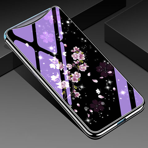 Funda Bumper Silicona Gel Espejo Flores Carcasa para Oppo Find X Multicolor